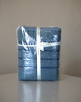 LOT DE 4 SERVIETTES 50X90CM NUANCE BLEUTE