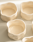 PACK OF 6 NORDIC CREAM BOWLS/SNACK BOWLS 9.5CM | 210ML