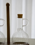 ENSEMBLE DE BOUTEILLE D HUILE&VINAIGRE 2X320ML AVEC SUPPORT EN BOIS D'ACACIA