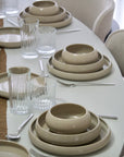 SERVICE DE TABLE MOON BEIGE 27 PIECES 6 PERSONNES