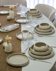 SERVICE DE TABLE MOON BEIGE 27 PIECES 6 PERSONNES