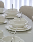 SERVICE DE TABLE PERLE BLANC 26PIECES 6PERSONNES