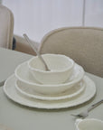 SERVICE DE TABLE PERLE BLANC 26PIECES 6PERSONNES