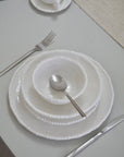 SERVICE DE TABLE PERLE BLANC 26PIECES 6PERSONNES