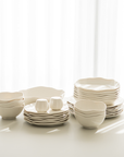 SERVICE DE TABLE CERMICO WHITE | 27 PIECES | 6 PERSONNES