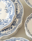 SERVICE DE TABLE VINTAGE BLEU | 25 PIECES | 6 PERSONNES