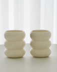 SET OF 2 BUBBLE MUGS BEIGE 400ML
