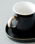 BRICARD OVAL BLACK ESPRESSO COFFEE SET