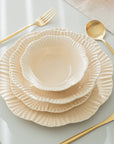 BRICARD SERVICE DE TABLE BERNIS BEIGE | 25 PIECES | 6 PERSONNES