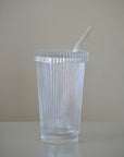 BAVARY GOBELET EN VERRE AVEC COUVERCLE ET PAILLE - ALINDA HOME