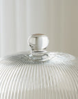 CLOCHE A GATEAU VERRE&ACACIA DIA RIPPLE | 30.5CM