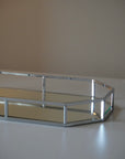 BRICARD PLATEAU MIROIR ARGENT