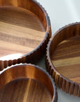 ENSEMBLE DE 3 SALADIER EN BOIS D'ACACIA 15CM / 19CM / 22CM
