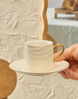 KARACA SERVICE A CAFE IVORY 90ML 12 PIECES 6 PERSONNES - ALINDA HOME