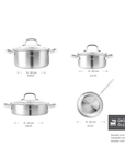 KARACA BATTERIE DE CUISINE POWER STEEL AKITA | 7 PIECES