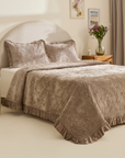 KARACA ENSEMBLE DE COUVRE LIT AUDREY GRIS | 230X240CM | 3 PIECES