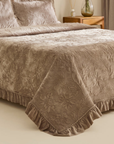 KARACA ENSEMBLE DE COUVRE LIT AUDREY GRIS | 230X240CM | 3 PIECES