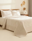 KARACA ENSEMBLE DE COUVRE LIT LEAN ECRU | 230X240CM | 3 PIECES