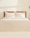 KARACA ENSEMBLE DE COUVRE LIT LEAN ECRU | 230X240CM | 3 PIECES
