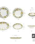 KARACA SERVICE A PETIT DEJEUNER CITRONNIER 32PIECES 6PERSONNES