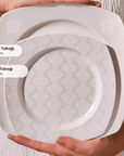 KARACA SERVICE DE TABLE BONE DEREN | 60 PIECES | 12 PERSONNES