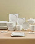 KARACA SERVICE DE TABLE FINE PEARL EXTRA NISH | 58 PIECES | 12 PERSONNES