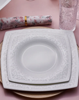 KARACA SERVICE DE TABLE FINE PEARL ROMA | 58 PIECES | 12 PERSONNES