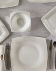 KARACA SERVICE DE TABLE FINE PEARL ROMA | 58 PIECES | 12 PERSONNES