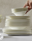 KARACA SERVICE DE TABLE FINE PEARL ROMA | 58 PIECES | 12 PERSONNES