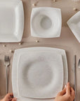 KARACA SERVICE DE TABLE FINE PEARL HELEN | 58 PIECES | 12 PERSONNES
