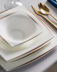 KARACA FINE PEARL AGATE GOLD DINNERWARE SET 62 PIECES