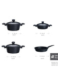 KARACA BIO DIAMOND BATTERIE DE CUISINE NOIR 7 PIECES