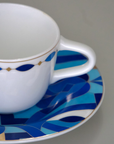 KARACA FINE PEARL AZUR 12 PIECE COFFEE SET FOR 6 PEOPLE