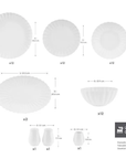 KARACA SERVICE DE TABLE UMBRELLA WHITE | 53 PIECES | 12 PERSONNES