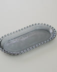 KARACA PLAT OVALE EN VERRE GLORY ANTHRACITE 25CM