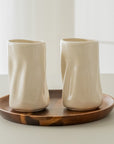 LOT DE 2 MUG LONG WAVE CREME | 350ML