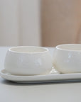 SET OF 3 NEW MOON BOWLS WITH STAND