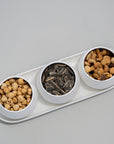 SET OF 3 NEW MOON BOWLS WITH STAND