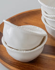 COUPELLES APERITIFS PEARLS BLANC | 9CM | 6 PIECES