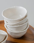 COUPELLES APERITIFS PEARLS BLANC | 9CM | 6 PIECES