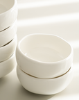 SET OF 6 DIVA WHITE SNACK BOWLS | 9CM
