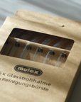 MULEX BOROSILICATE GLASS STRAW WITH BRUSH 7 PIECES