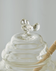 HONEY POT WITH LID AND BAMBOO SPOON 400ML