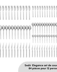 KARACA ELEGANCE SEDIR 84-PIECE CUTLERY SET