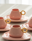 KARACA SERVICE A CAFE KREMA ROSE 90ML | 12 PIECES | 6PERSONNES