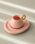KARACA SERVICE A CAFE KREMA ROSE 90ML | 12 PIECES | 6PERSONNES