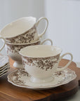 SERVICE A CAFE VINTAGE MARRON | 225ML | 12 PIECES | 6 PERSONNES