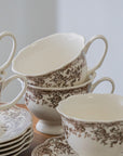SERVICE A CAFE VINTAGE MARRON | 225ML | 12 PIECES | 6 PERSONNES