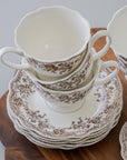 SERVICE A CAFE VINTAGE MARRON | 225ML | 12 PIECES | 6 PERSONNES