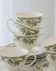SERVICE A CAFE VINTAGE VERT | 225ML | 12 PIECES | 6 PERSONNES